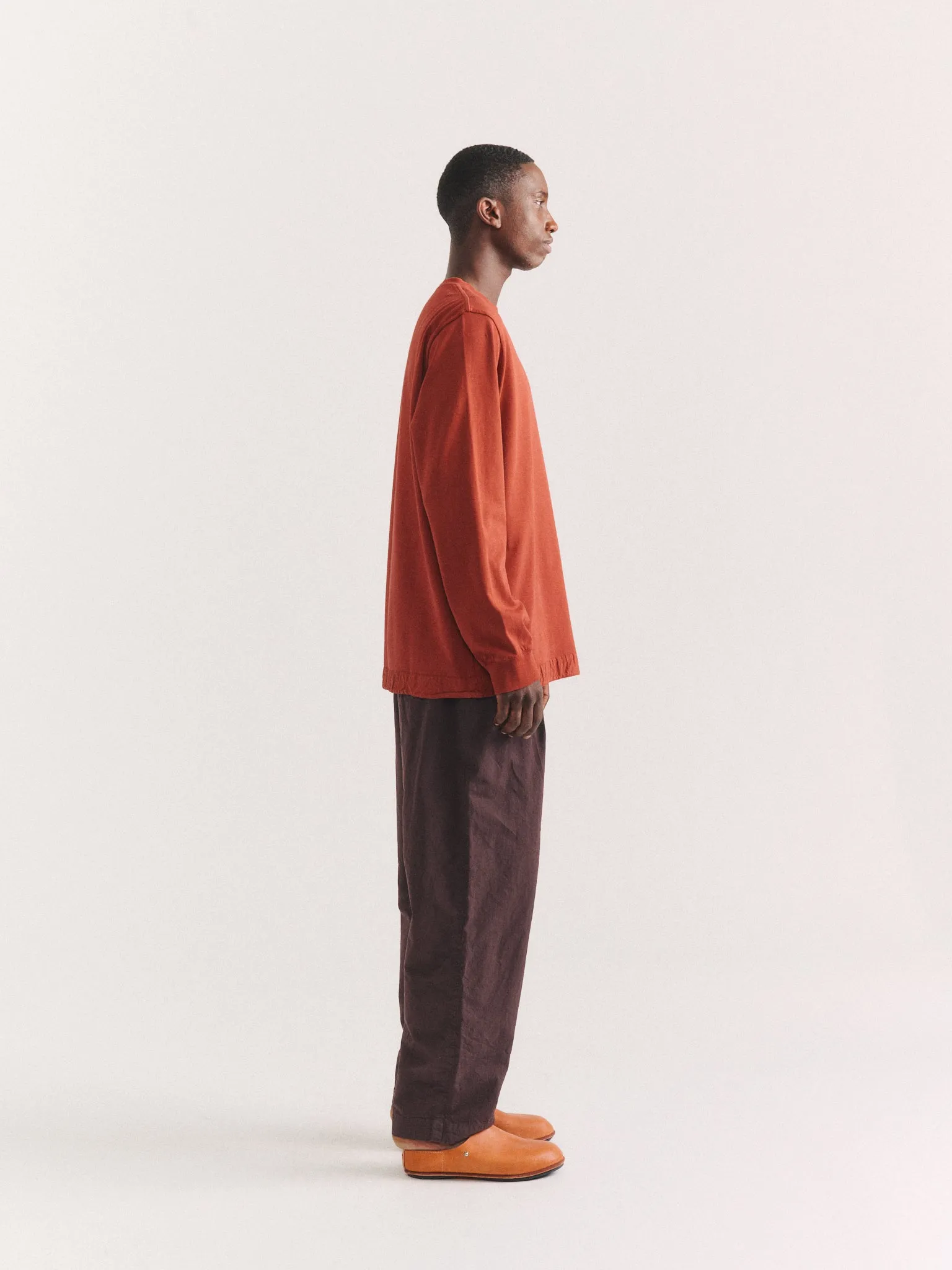 FELIX LONG SLEEVES T-SHIRT - HEAVY JERSEY - TERRACOTTA sold by Casey Casey product image thumbnail 4