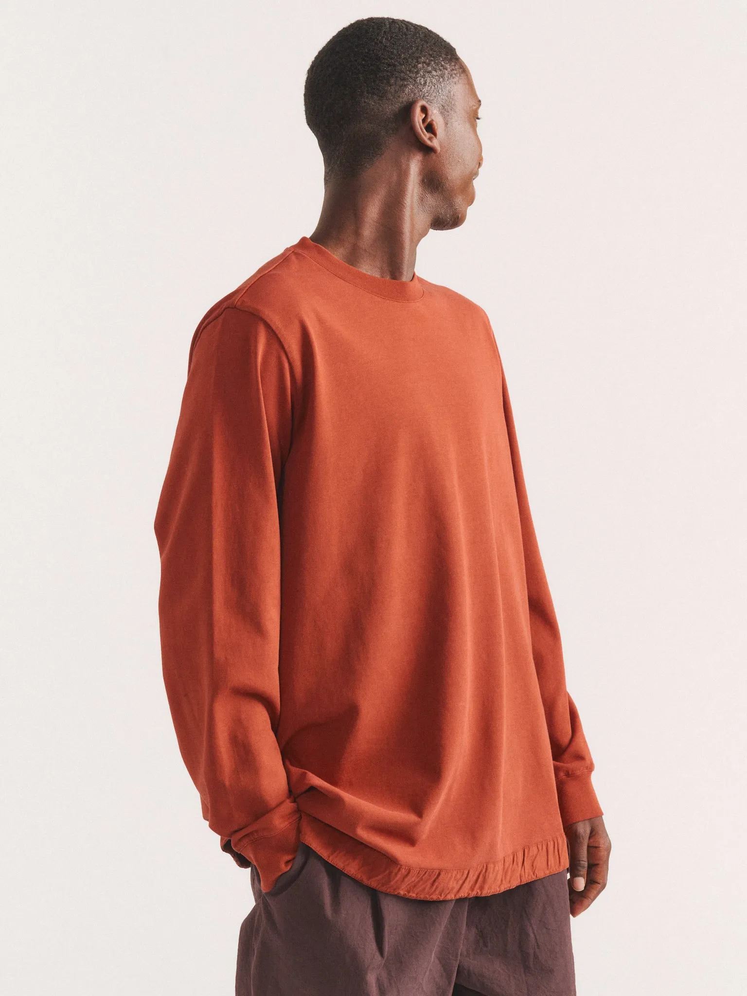 FELIX LONG SLEEVES T-SHIRT - HEAVY JERSEY - TERRACOTTA sold by Casey Casey