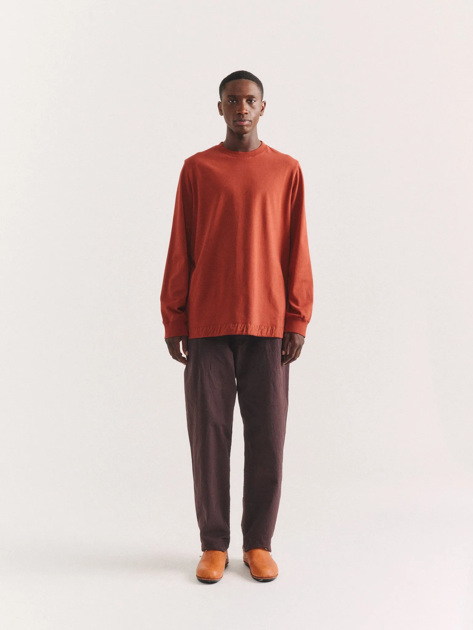 FELIX LONG SLEEVES T-SHIRT - HEAVY JERSEY - TERRACOTTA sold by Casey Casey product image thumbnail 3