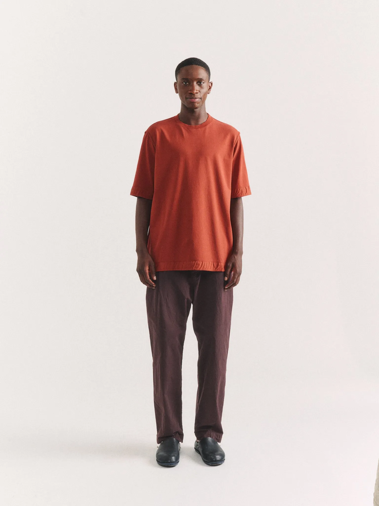 FELIX SHORT SLEEVES T-SHIRT - HEAVY JERSEY - TERRACOTTA sold by Casey Casey product image thumbnail 2