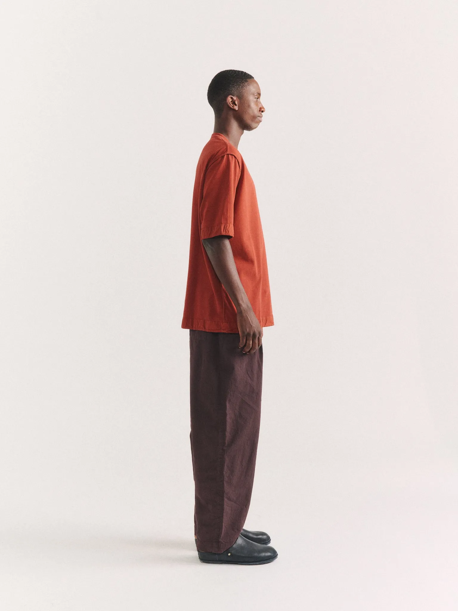 FELIX SHORT SLEEVES T-SHIRT - HEAVY JERSEY - TERRACOTTA sold by Casey Casey product image thumbnail 3