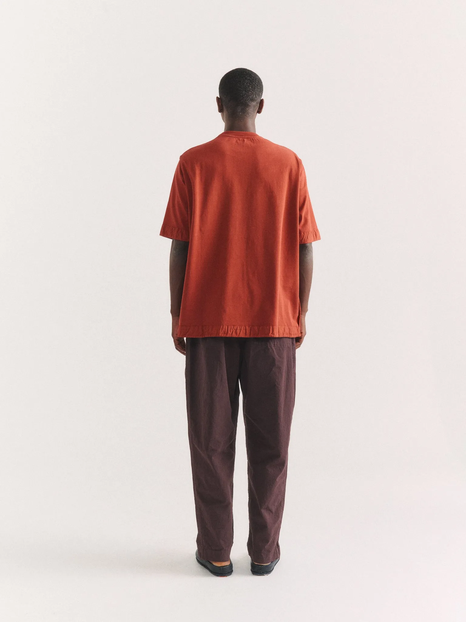 FELIX SHORT SLEEVES T-SHIRT - HEAVY JERSEY - TERRACOTTA sold by Casey Casey product image thumbnail 4