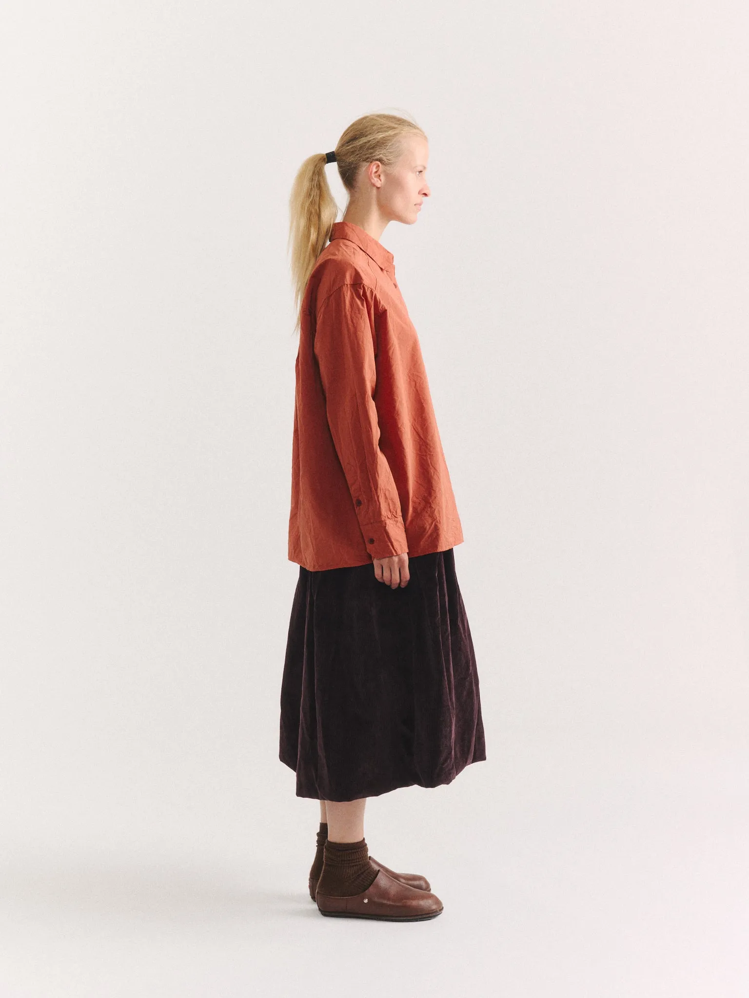 DRAYS TRAVAIL SHIRT - PAPER COT - BRICK sold by Casey Casey product image thumbnail 3
