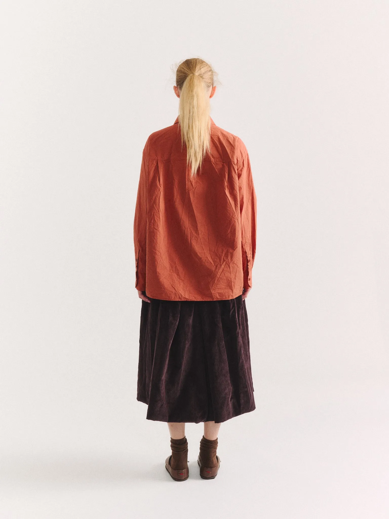 DRAYS TRAVAIL SHIRT - PAPER COT - BRICK sold by Casey Casey product image thumbnail 4