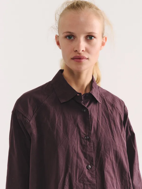 DRAYS TRAVAIL SHIRT - PAPER COT - EBONY made by Casey Casey