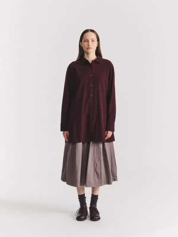 PI SHIRT - PIN CORD - BURGUNDY made by Casey Casey
