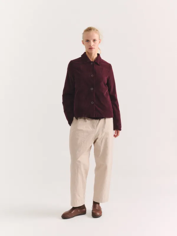PWET JACKET - PIN CORD - BURGUNDY made by Casey Casey