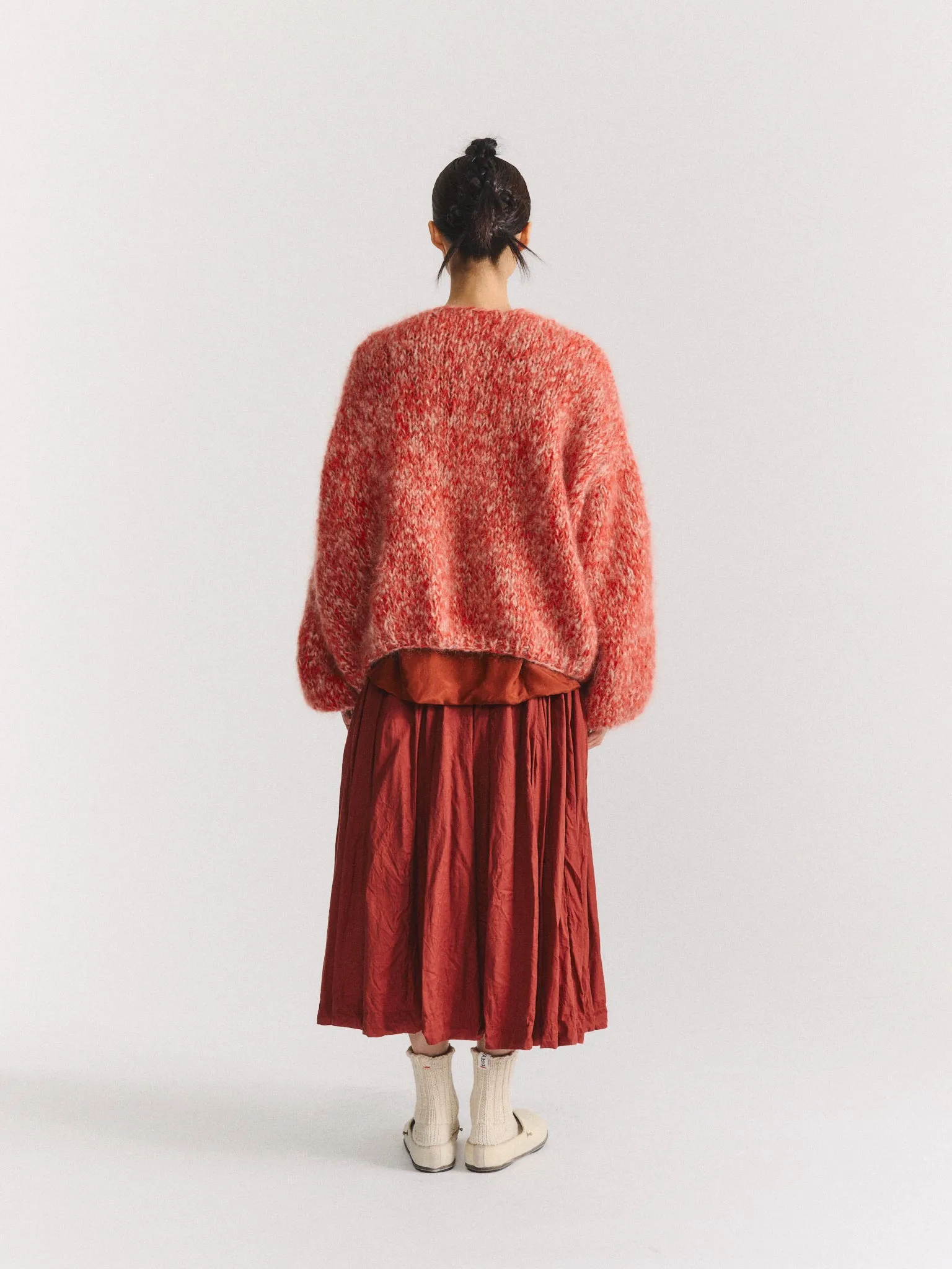 SHORT CARDIGAN - MOHAIR - ECRU/CORAIL sold by Casey Casey product image thumbnail 4