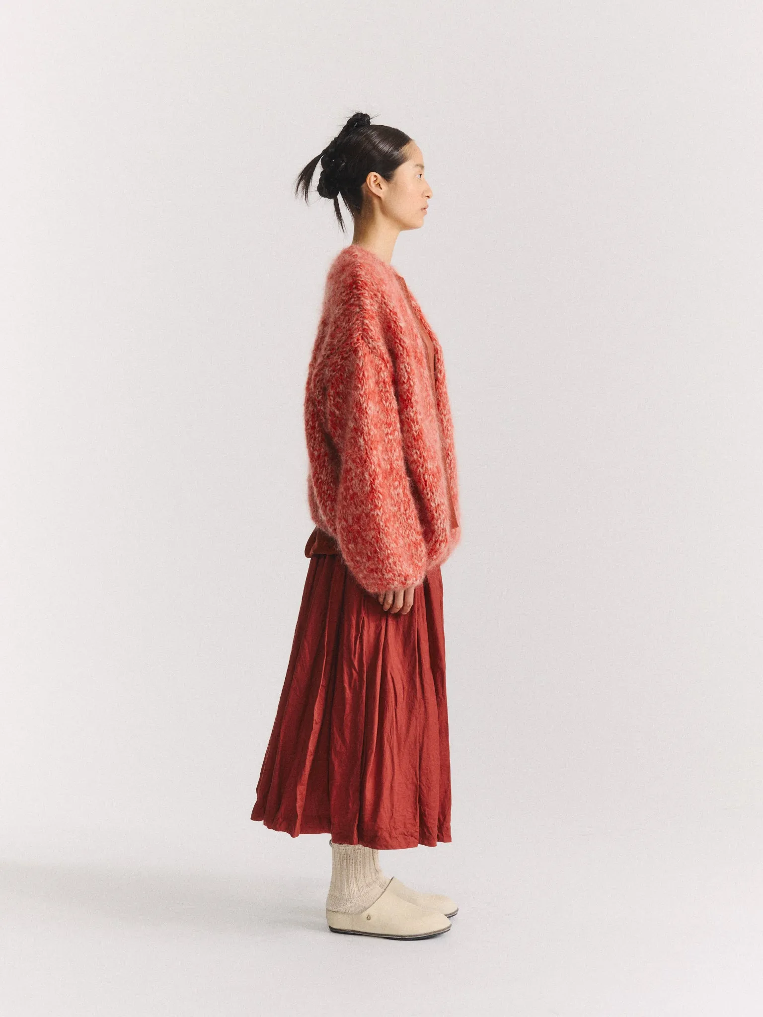 SHORT CARDIGAN - MOHAIR - ECRU/CORAIL sold by Casey Casey product image thumbnail 3