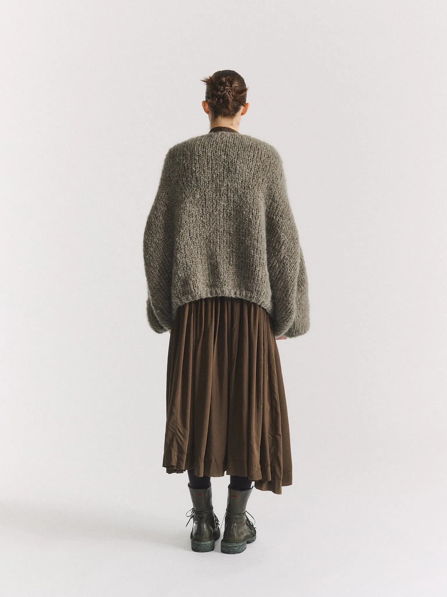 SHORT CARDIGAN - MOHAIR - KHAKI sold by Casey Casey product image thumbnail 4