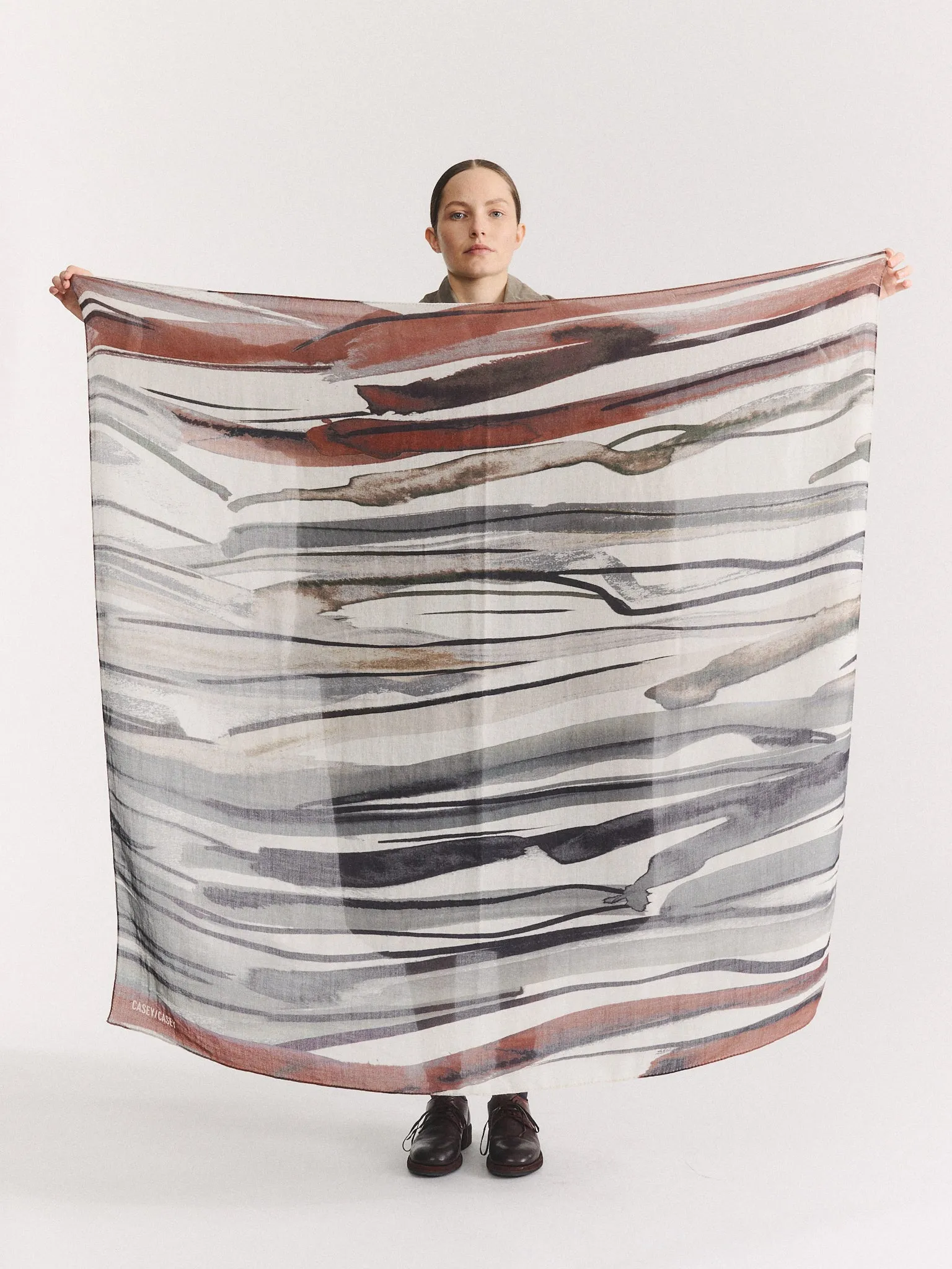 SQUARE SCARF - WOOLCASH - PRINT 1 sold by Casey Casey