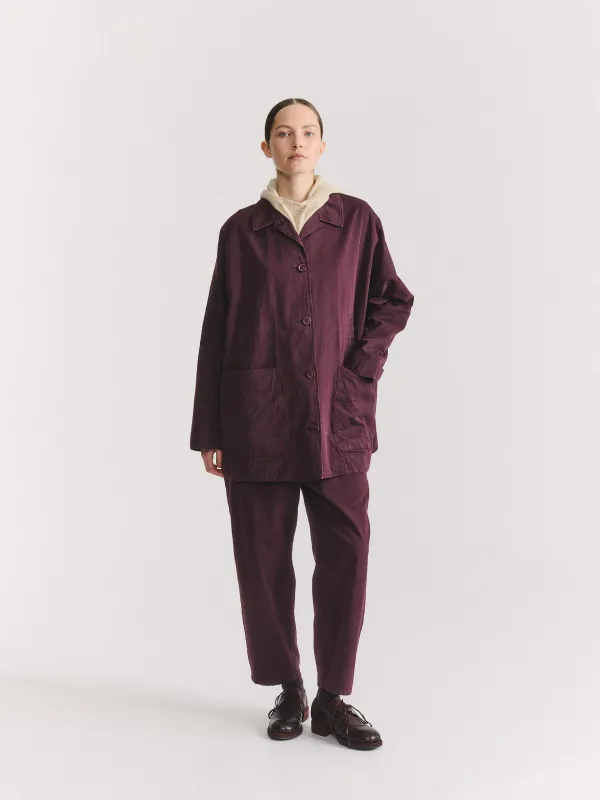 TATIANA JACKET - DOUBLE COT - MAHOGANY made by Casey Casey