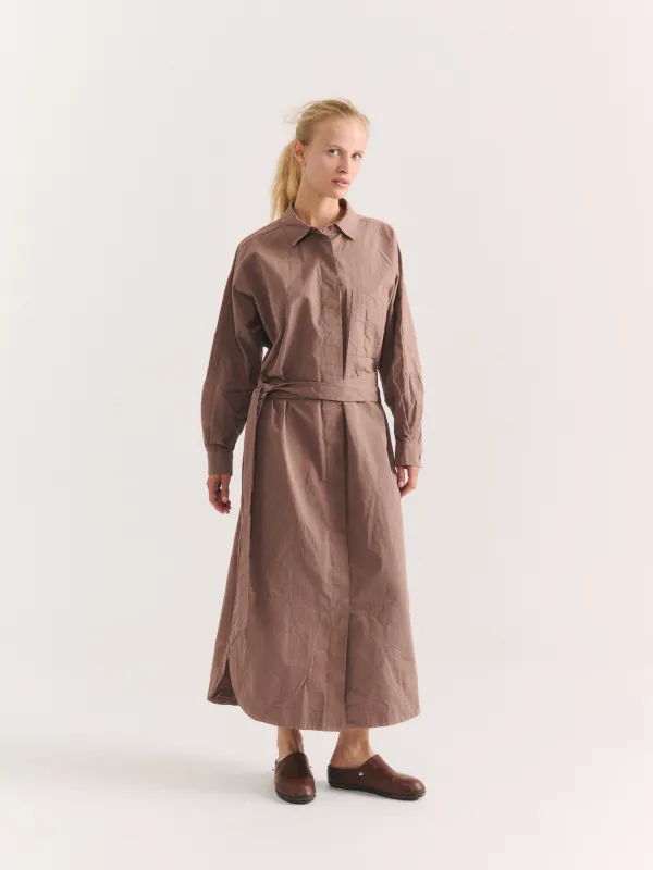 WAGA LS DRESS - PAPER COT - CLAY made by Casey Casey