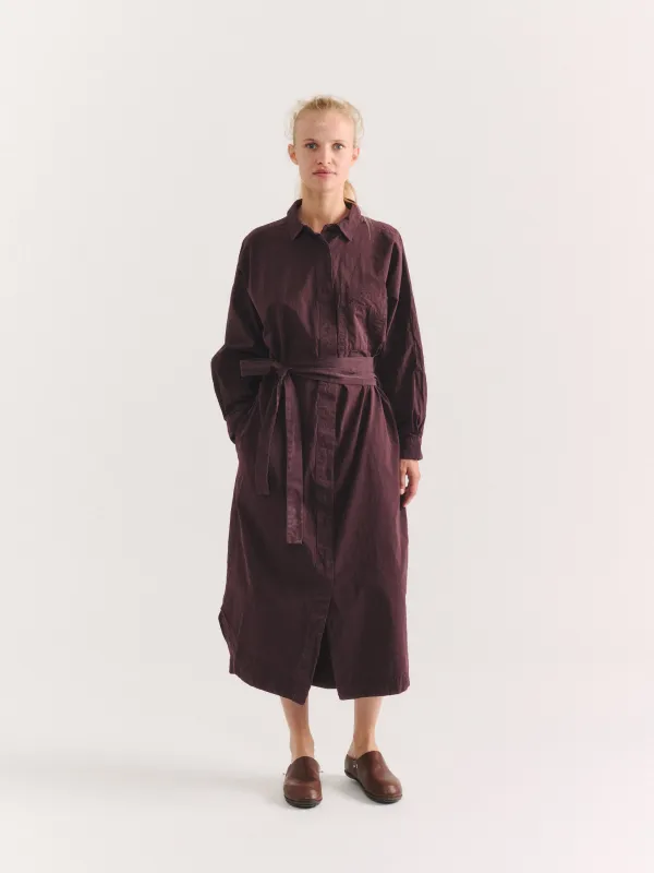 WAGA LS DRESS - PAPER COT - EBONY made by Casey Casey