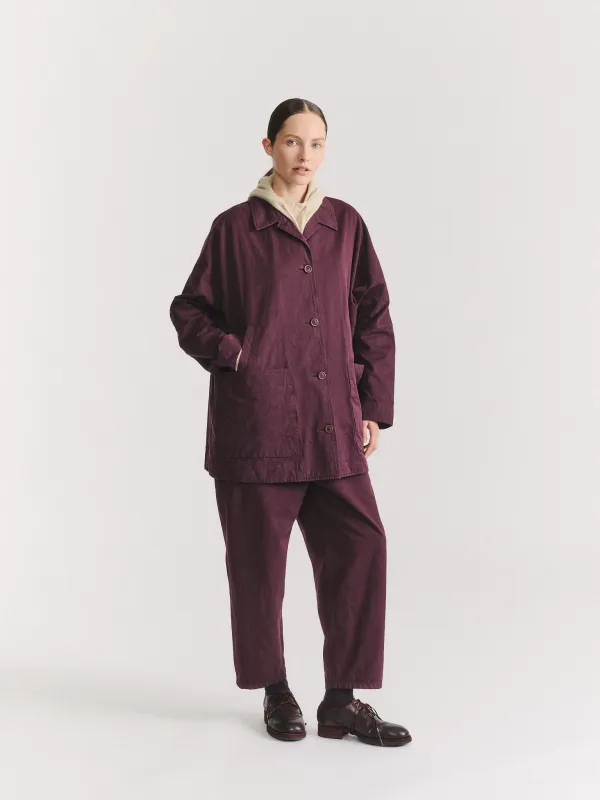 WARREN PANT - DOUBLE COT - MAHOGANY made by Casey Casey