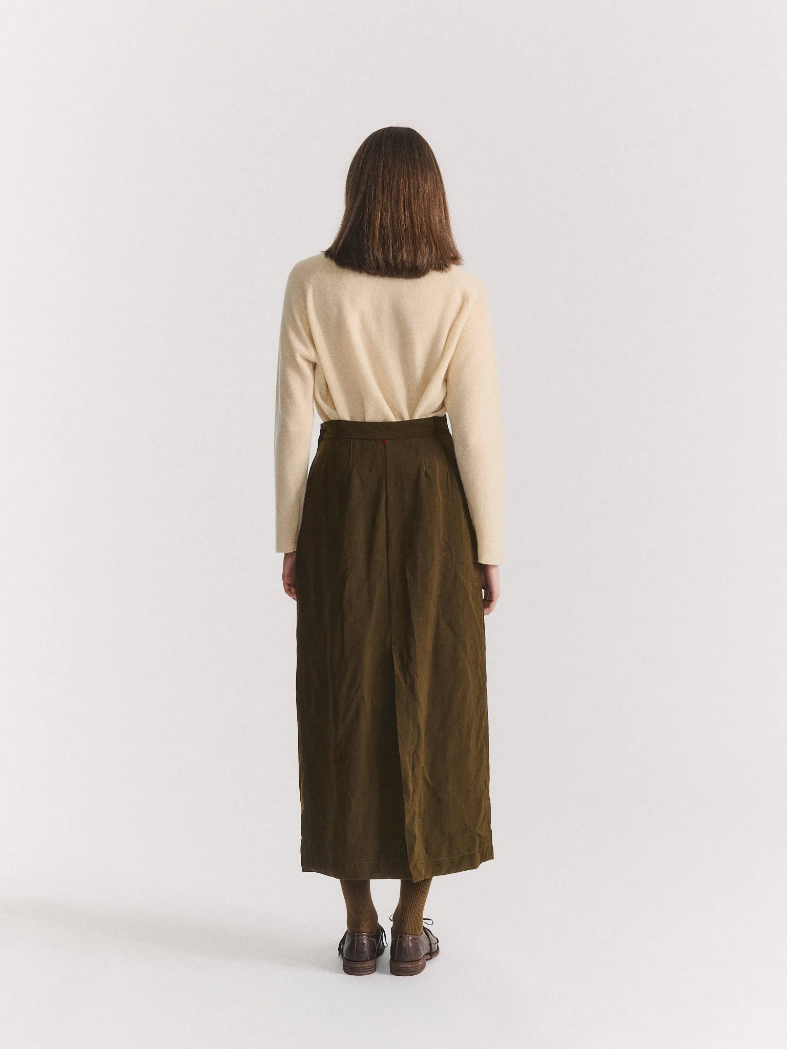AURELIE SKIRT - DRY WOOL - KHAKI sold by Casey Casey product image thumbnail 4