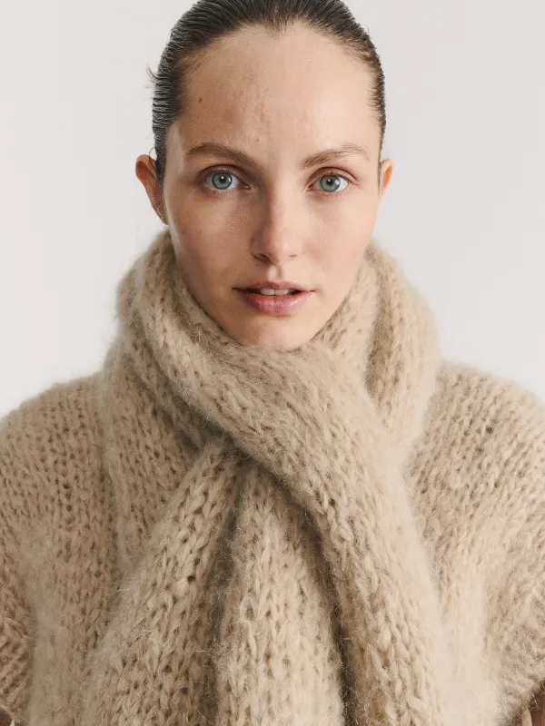 SCARF - MOHAIR - ECRU made by Casey Casey