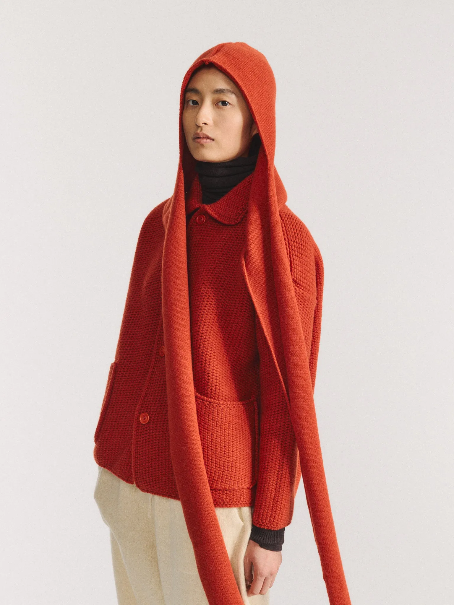HOODED SCARF - WOOLY - TABASCO sold by Casey Casey product image thumbnail 2