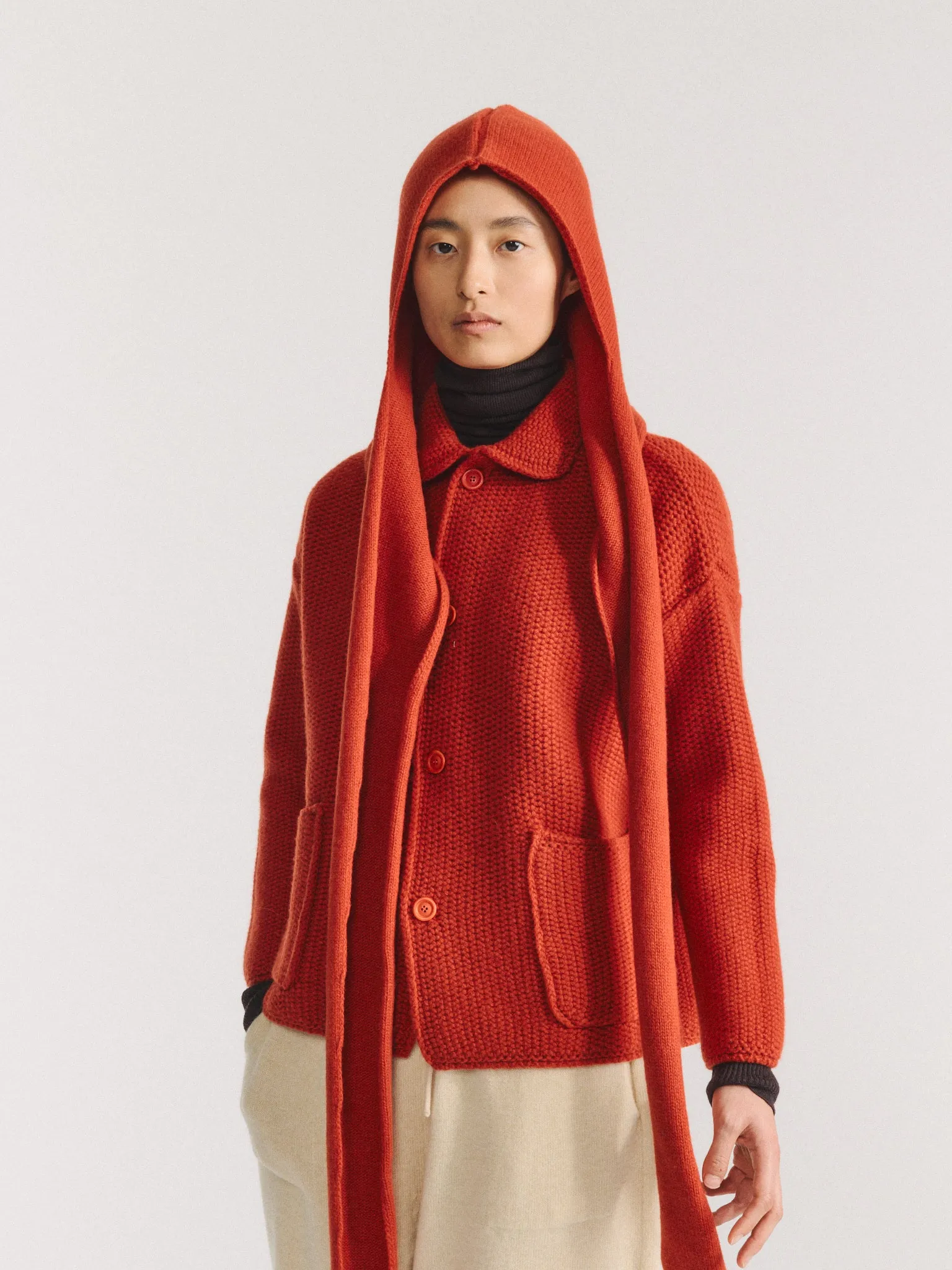 HOODED SCARF - WOOLY - TABASCO sold by Casey Casey product image thumbnail 3