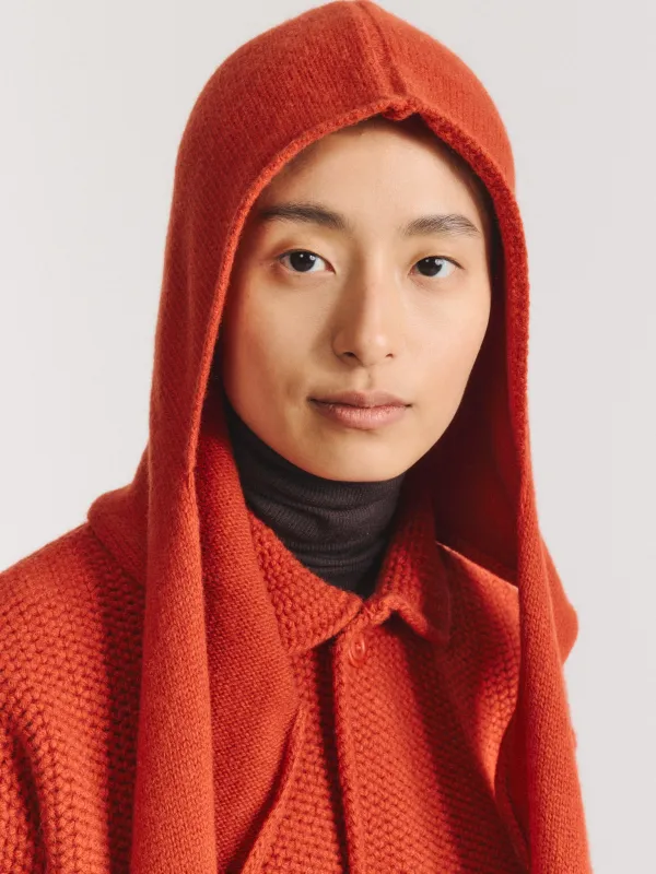 HOODED SCARF - WOOLY - TABASCO made by Casey Casey