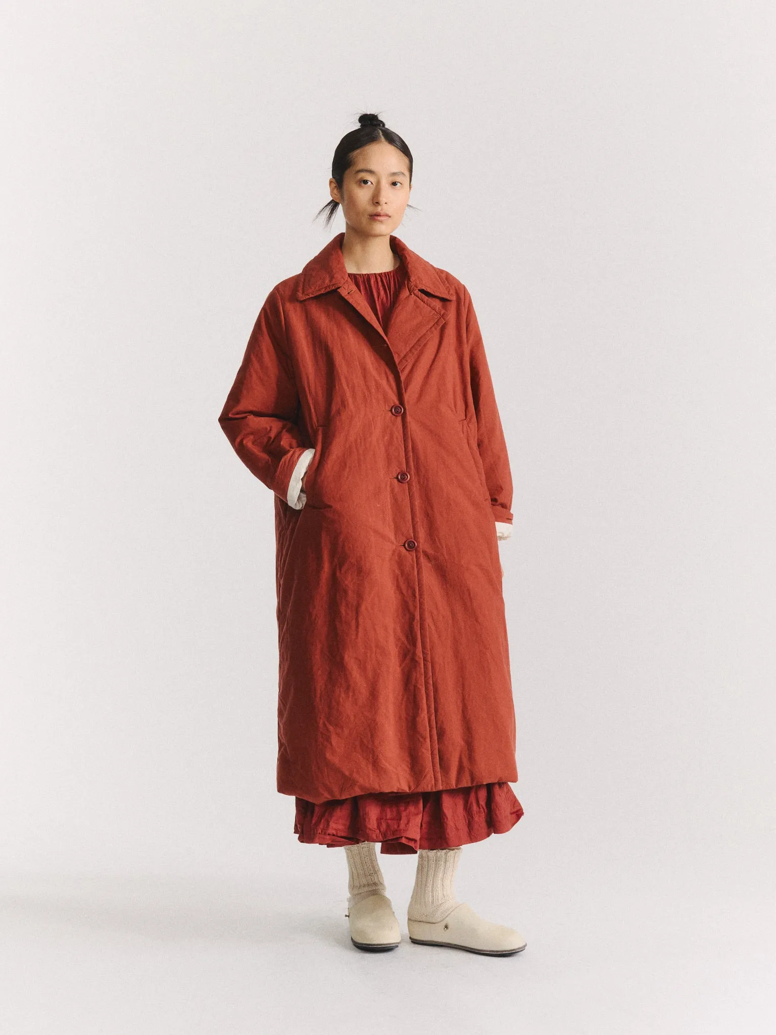 SALLY COAT - L WAX - TERRACOTTA sold by Casey Casey product image thumbnail 2