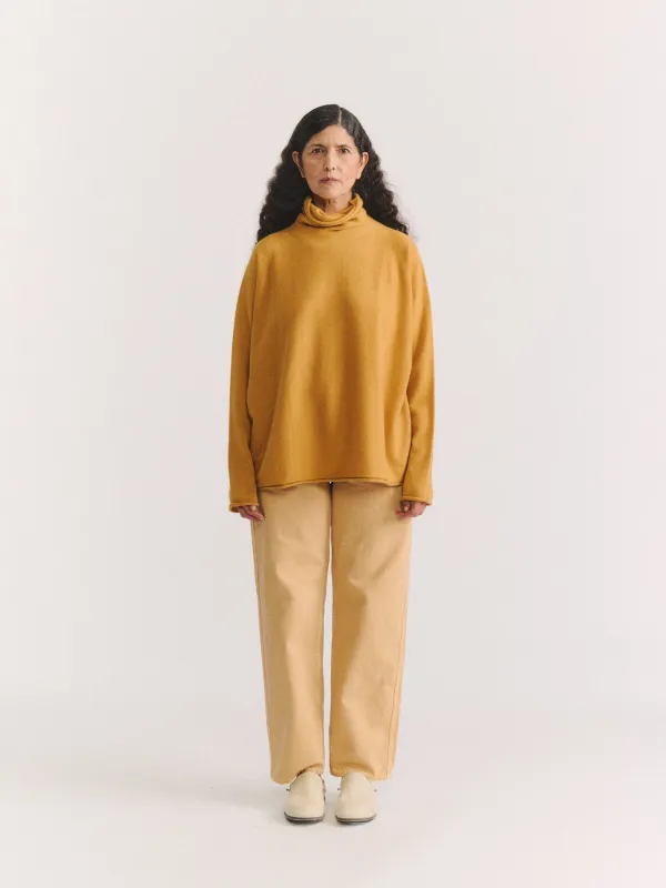 CHIMNEY SEAMLESS JUMPER - CASH - GOLD made by Casey Casey