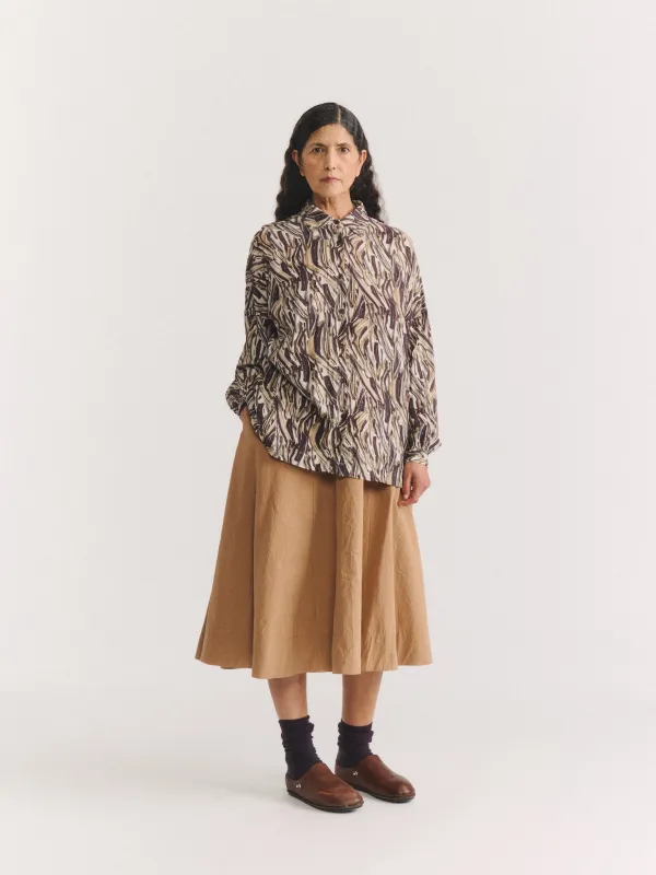SQUARBI SHIRT - COSIE PRINT - EBONY made by Casey Casey