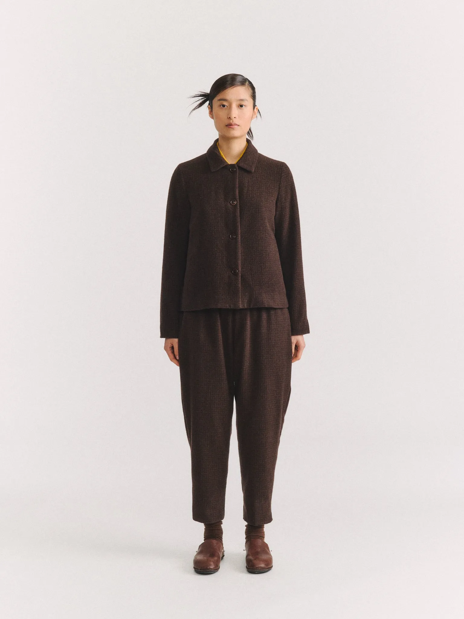 ZWAG PANT - PIN CHECK - BROWN CHECK sold by Casey Casey