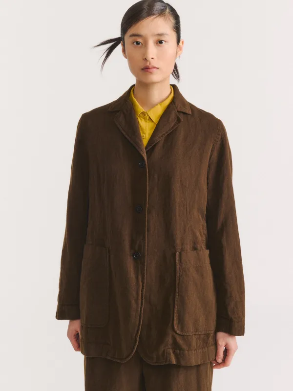 LONG VAL JACKET - WOOLIN - BROWN made by Casey Casey