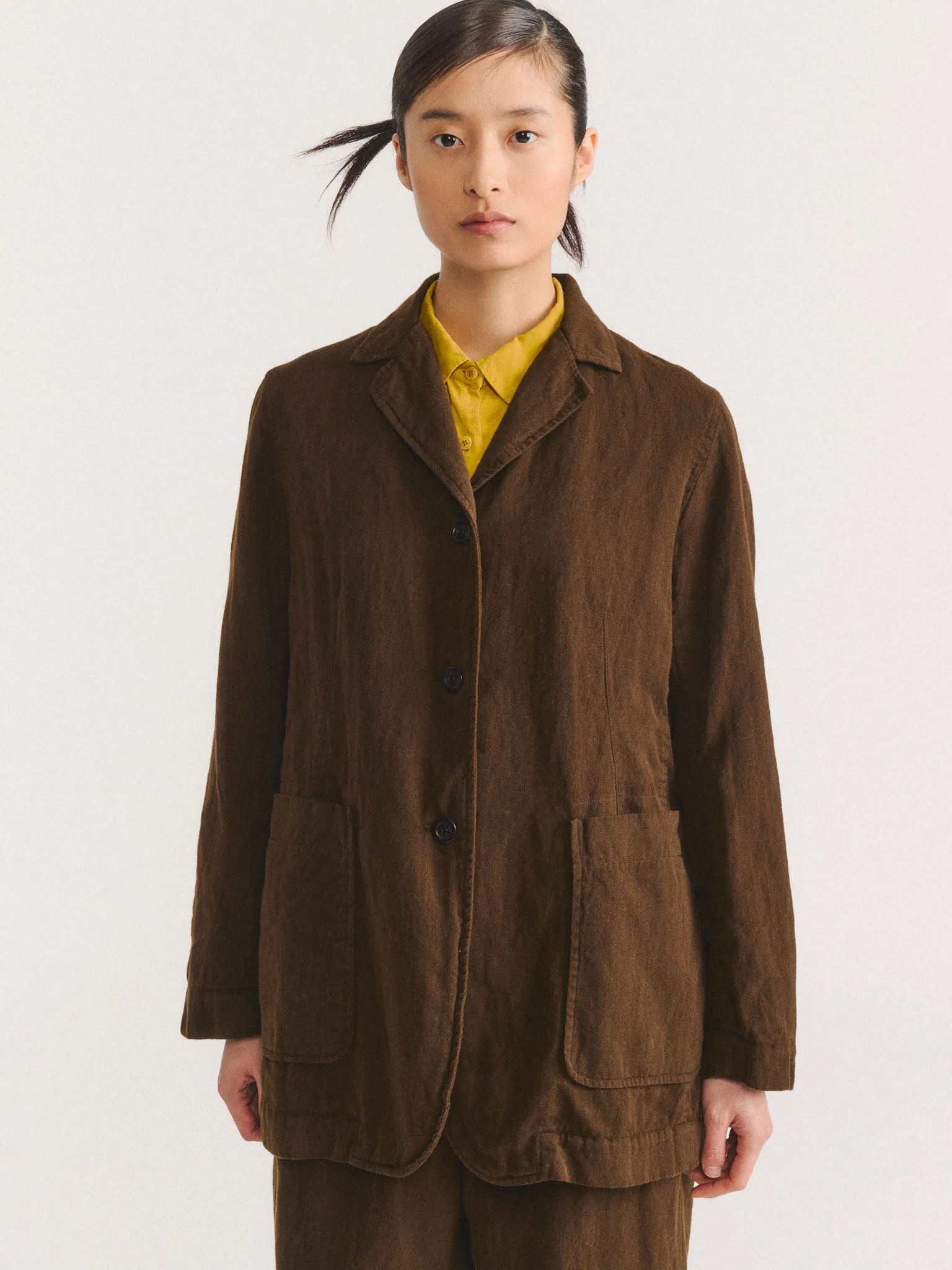 LONG VAL JACKET - WOOLIN - BROWN sold by Casey Casey