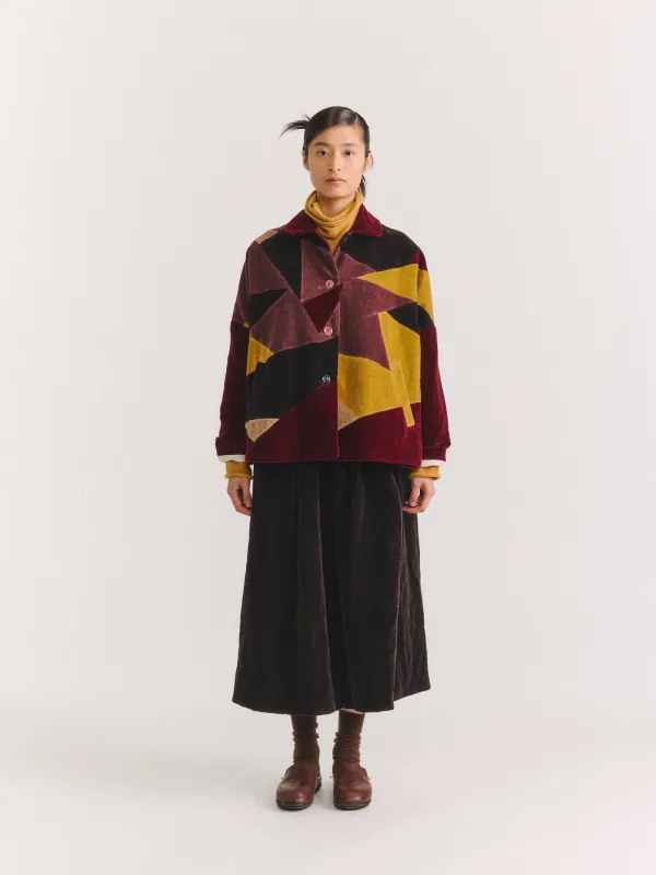 PATCHWORK SUN JACKET - MID VELVET - MIXED COLORS made by Casey Casey