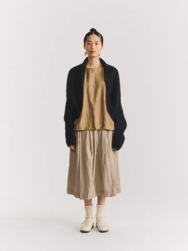 CARDIGAN - MOHWOOL - BLACK made by Casey Casey