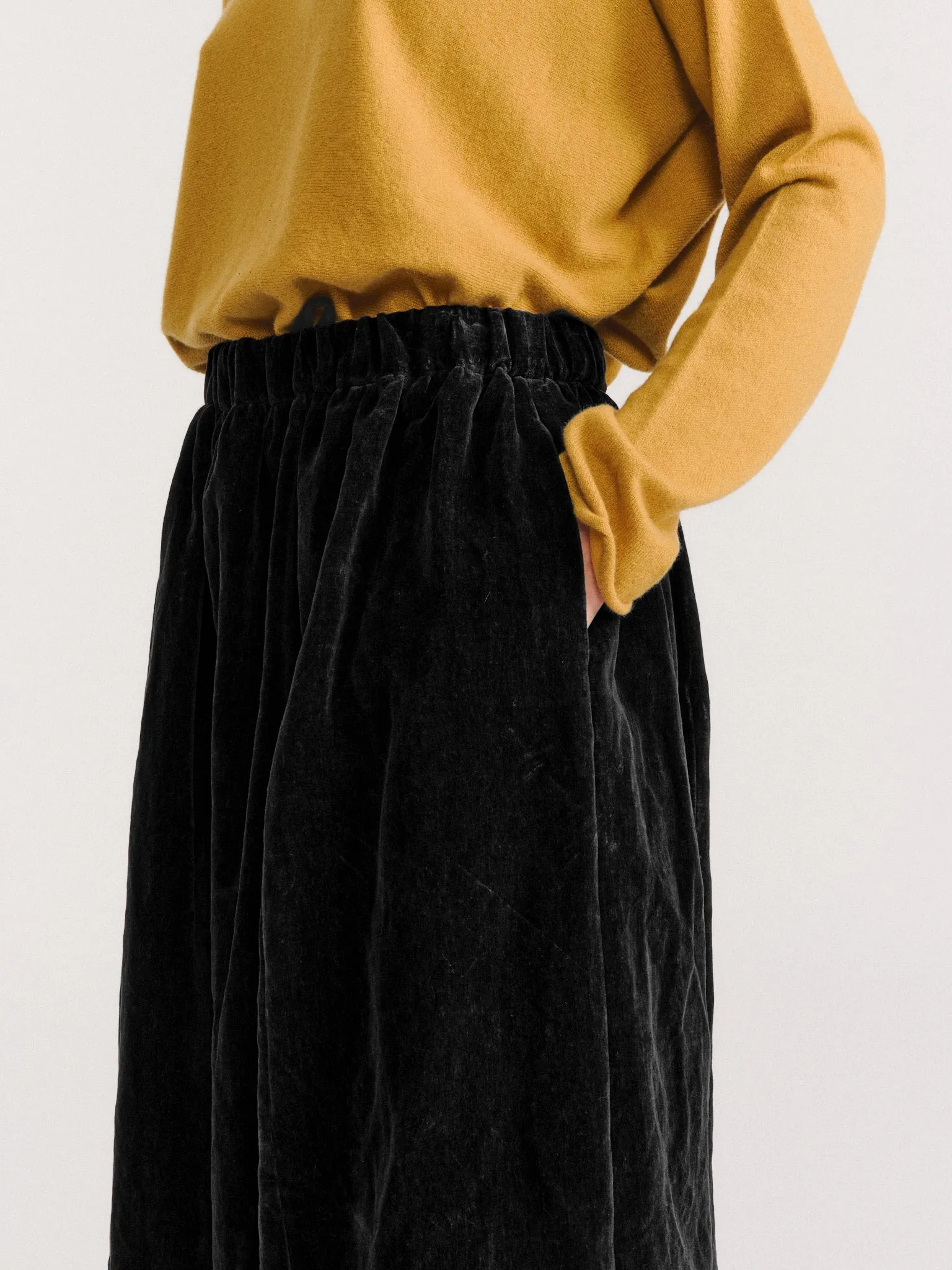 GHOSTY SKIRT - MID VELVET - BLACK sold by Casey Casey product image thumbnail 5
