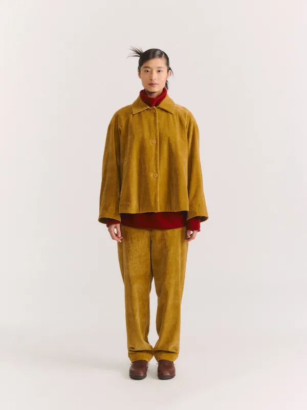 DRAYS JACKET - MID VELVET - GOLD made by Casey Casey