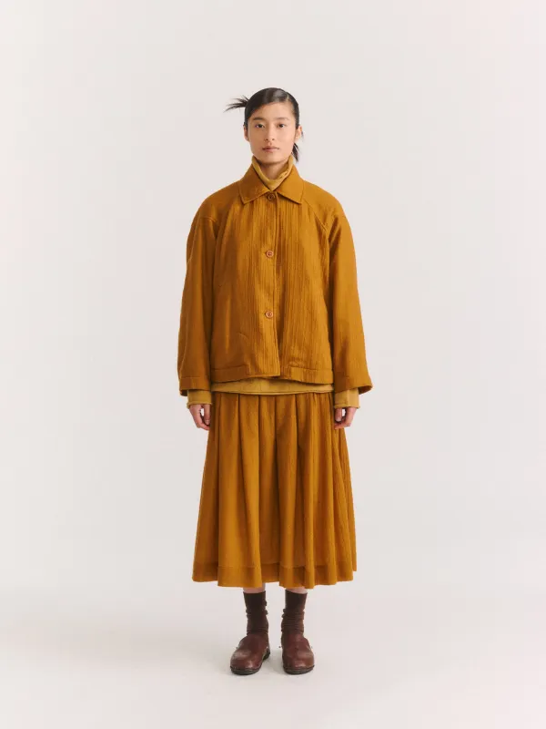 DRAYS JACKET - OPEN WEAVE - GOLD made by Casey Casey