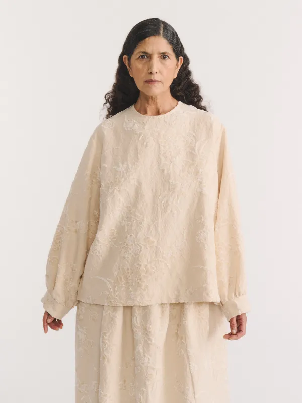 BIGGY TOP - JACQUARD - NATURAL made by Casey Casey