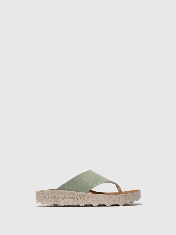 Slip-on Sandals CAMI SAGE GREEN sold by Asportuguesas