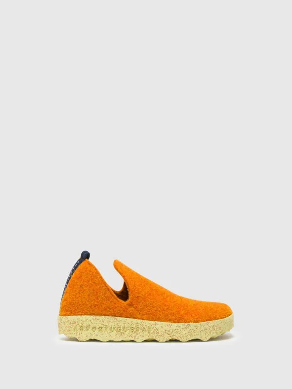 Round Toe Shoes CITY Orange made by Asportuguesas