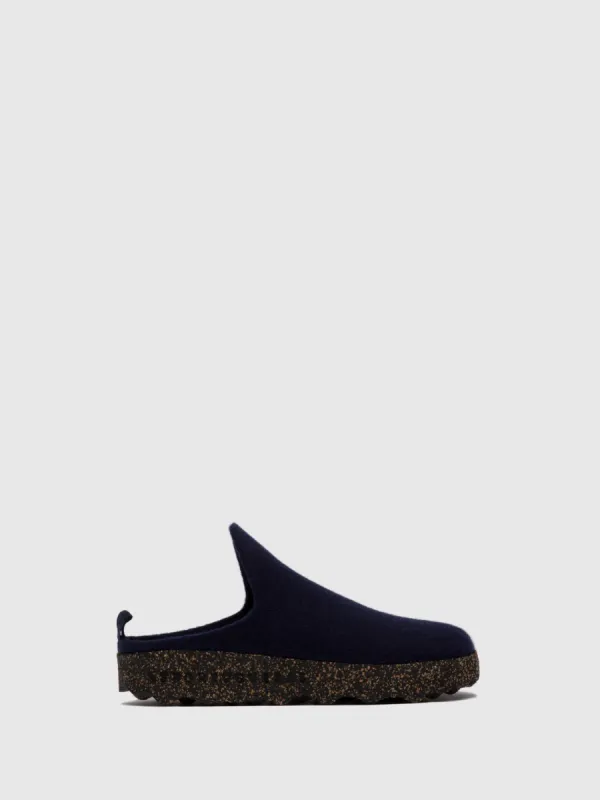 Round Toe Mules COME Navy sold by Asportuguesas