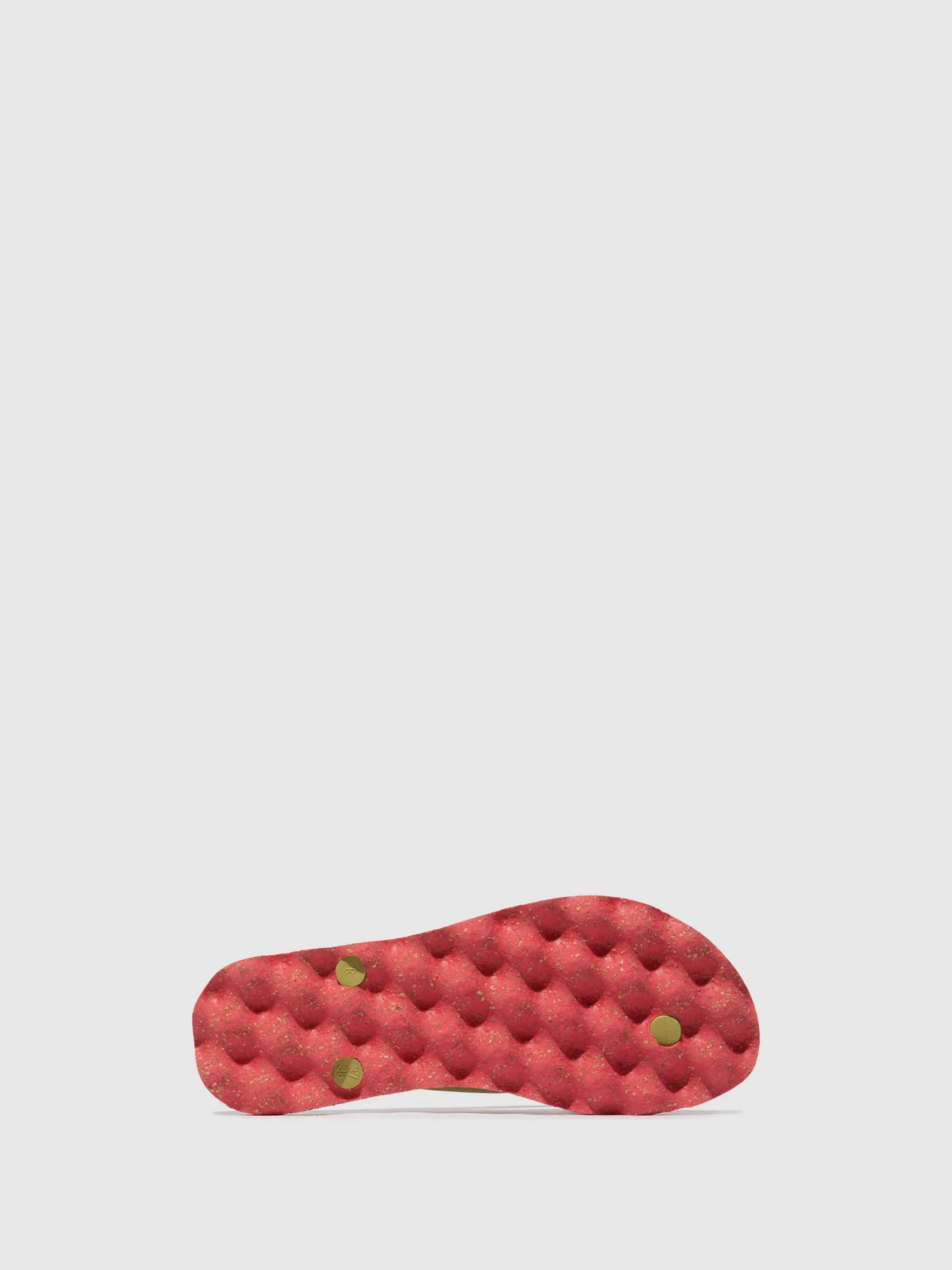 Beach Flip-Flops AMAZONIA Red & Mlt. Gold strap sold by Asportuguesas product image thumbnail 3