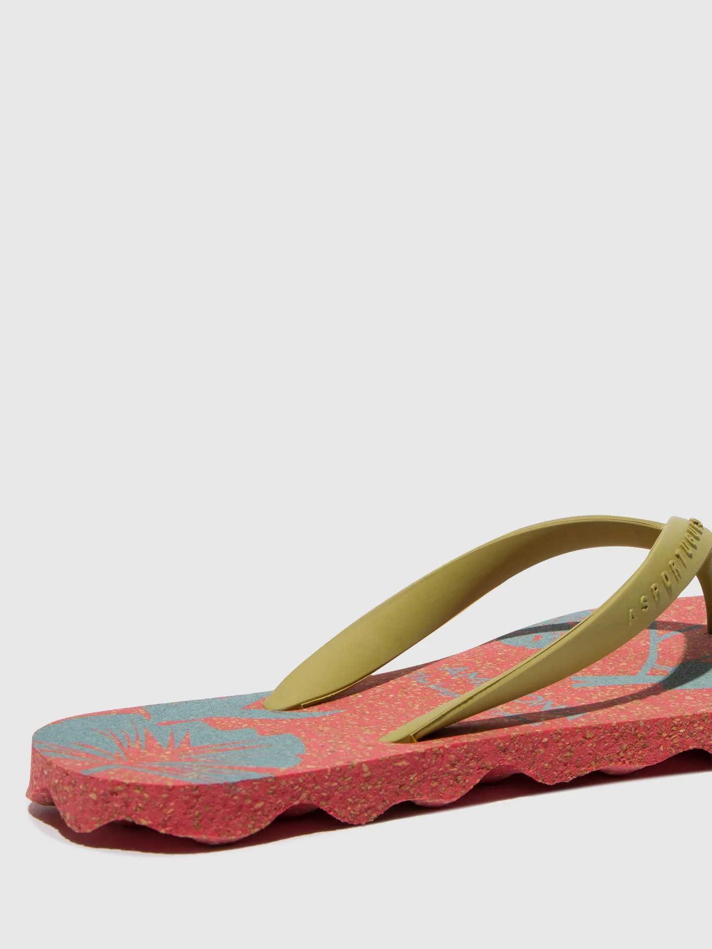 Beach Flip-Flops AMAZONIA Red & Mlt. Gold strap sold by Asportuguesas product image thumbnail 4