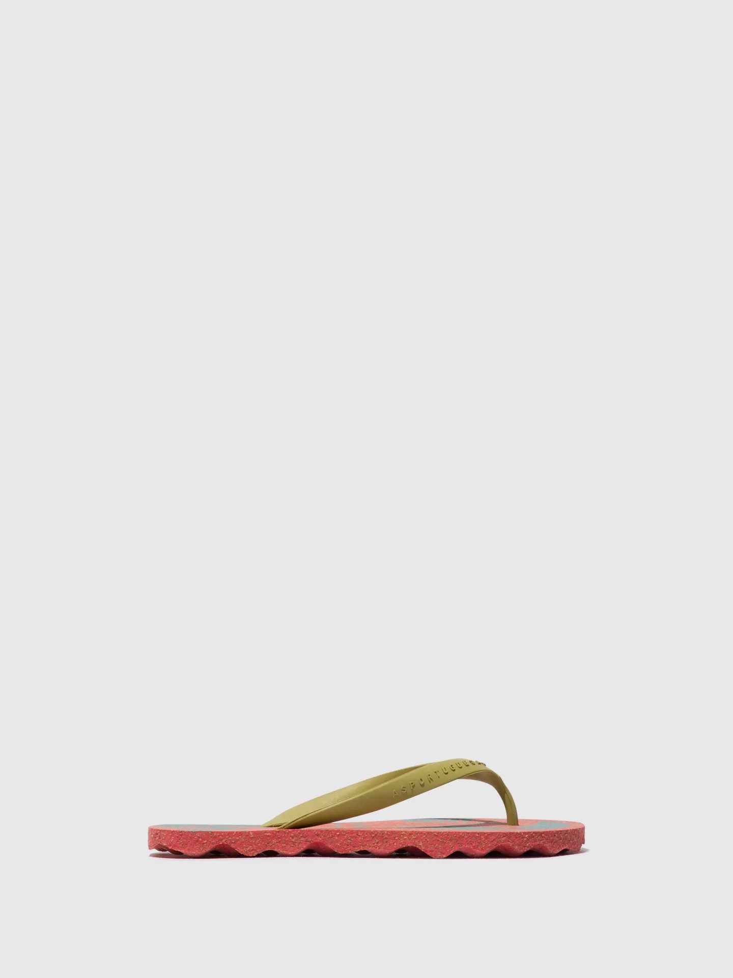 Beach Flip-Flops AMAZONIA Red & Mlt. Gold strap sold by Asportuguesas product image thumbnail 2