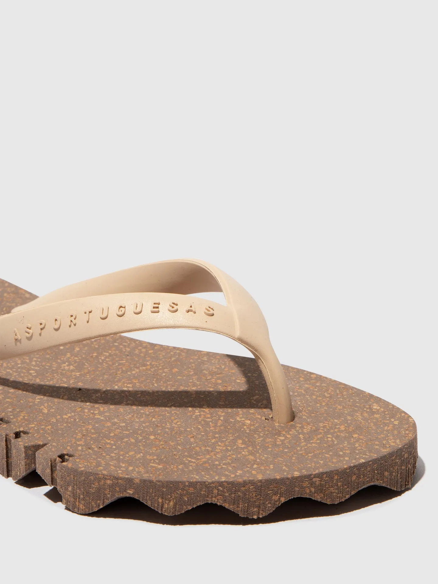 Beach Flip-Flops BUMPY Brown & cream strap sold by Asportuguesas product image thumbnail 4
