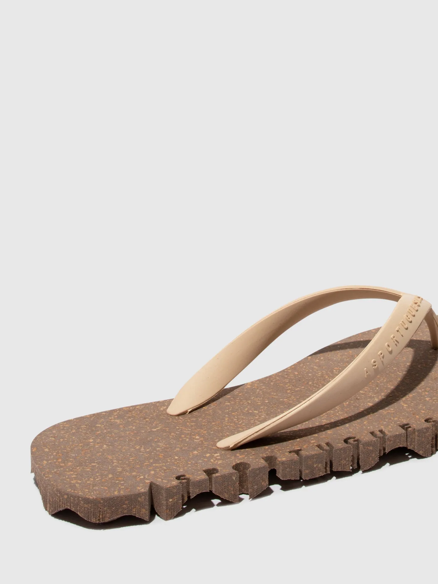 Beach Flip-Flops BUMPY Brown & cream strap sold by Asportuguesas product image thumbnail 3