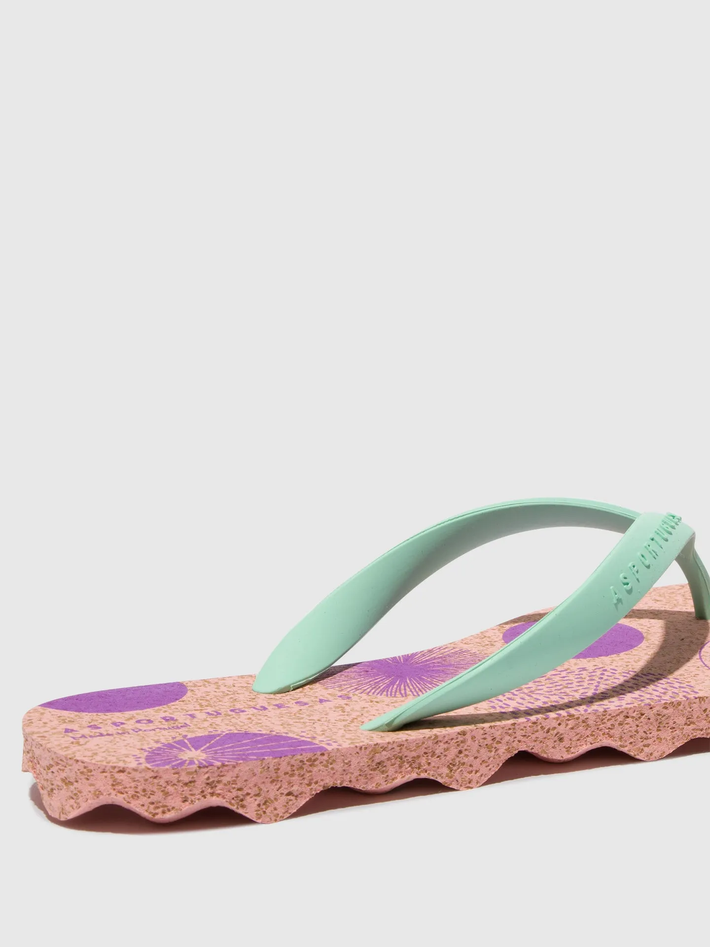 Beach Flip-Flops CORALS Pink & mint strap sold by Asportuguesas product image thumbnail 4