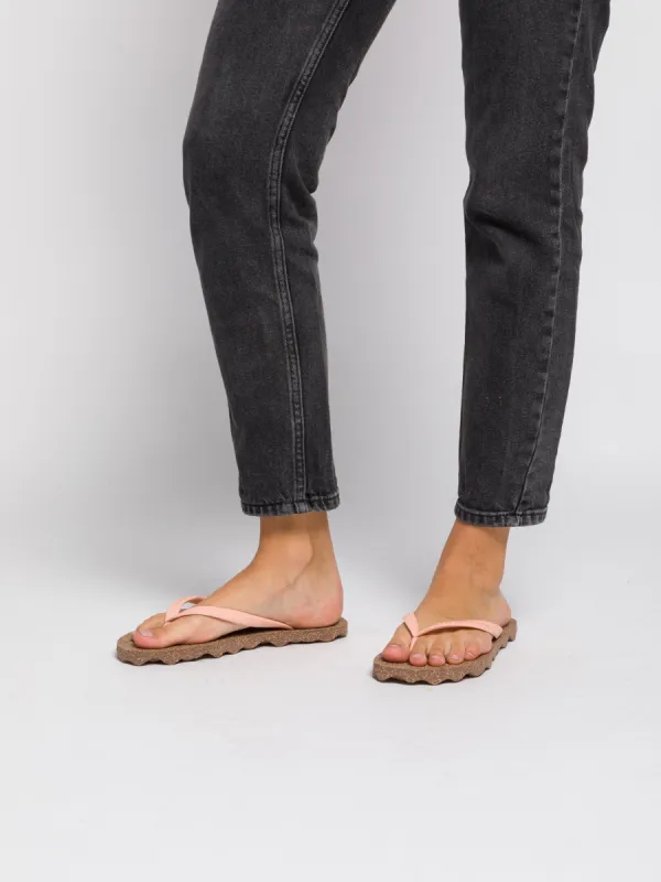 Beach Flip-Flops BASE Pink Rubber Strap sold by Asportuguesas