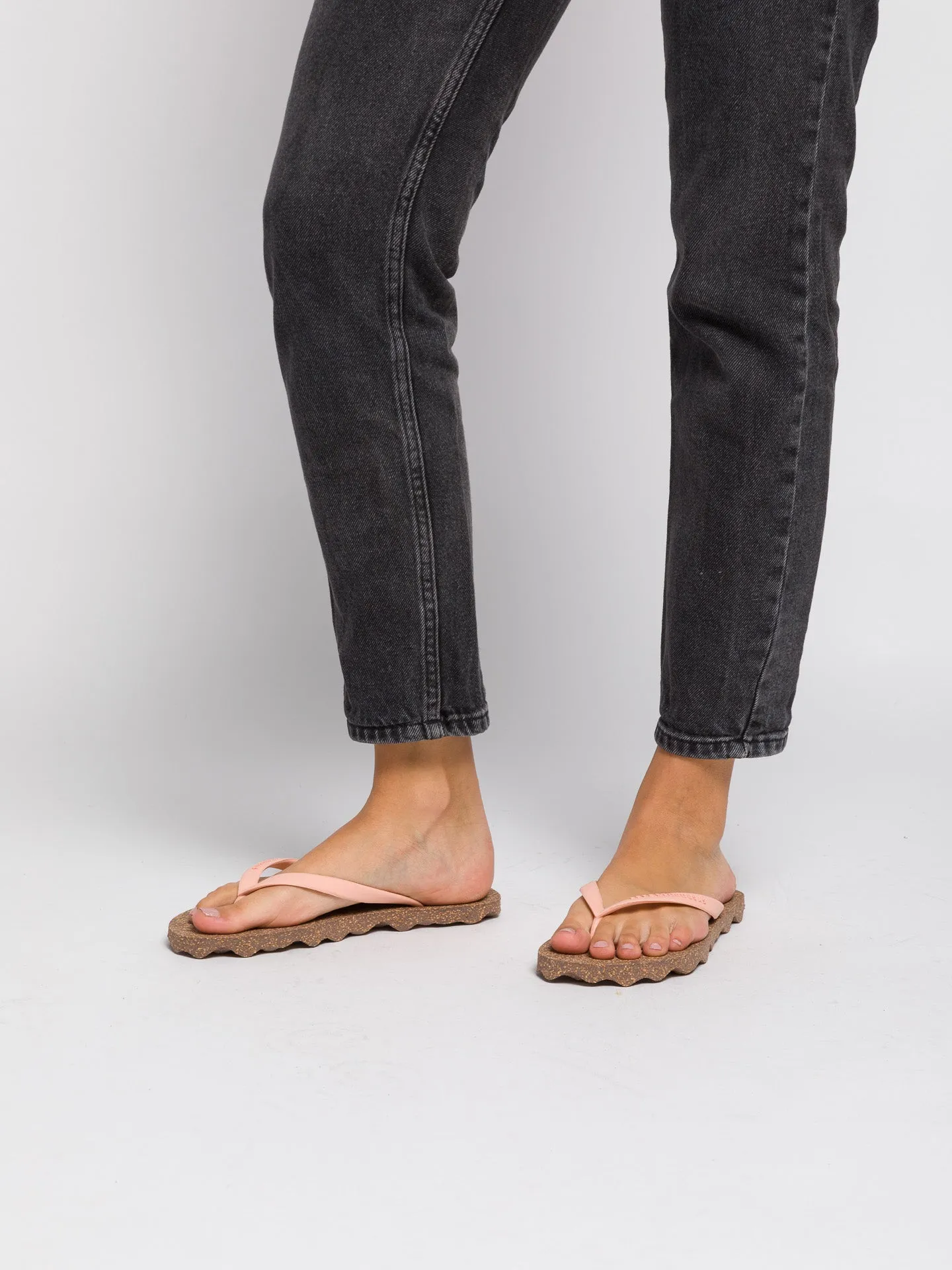 Beach Flip-Flops BASE Pink Rubber Strap sold by Asportuguesas