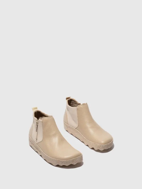 Zip Up Ankle Boots COLM CREAM sold by Asportuguesas