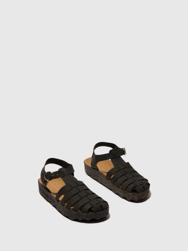Buckle Sandals CALIX BLACK sold by Asportuguesas