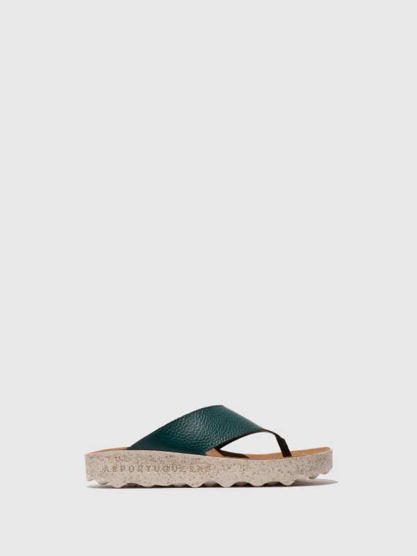Slip-on Sandals CAMI PEACOCK GREEN sold by Asportuguesas